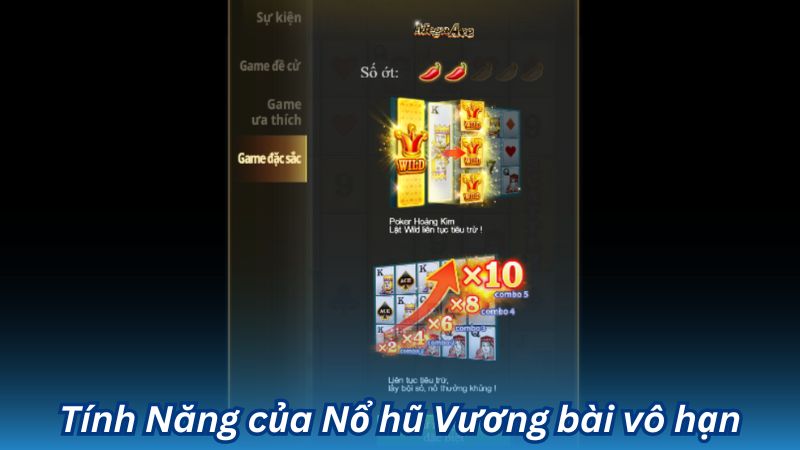 Tính Năng của Nổ hũ Vương bài vô hạn